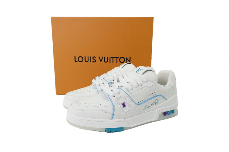 【FA5ET】邮轮限定蓝 路易威登 顶级芯片版LV休闲板鞋 Louis Vuitton Sneakers Blue