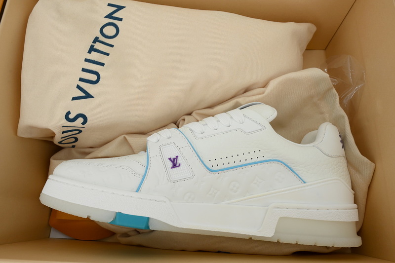 【FA5ET】邮轮限定蓝 路易威登 顶级芯片版LV休闲板鞋 Louis Vuitton Sneakers Blue