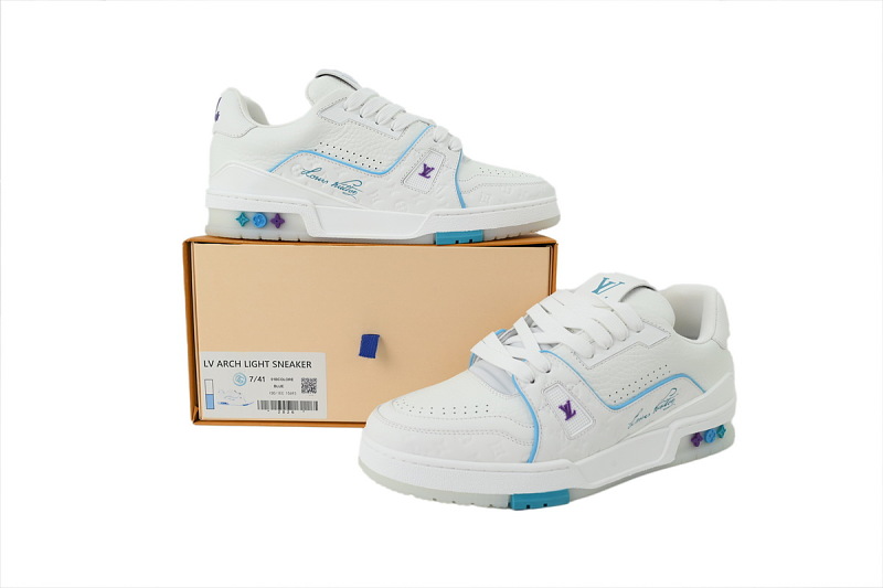 【FA5ET】邮轮限定蓝 路易威登 顶级芯片版LV休闲板鞋 Louis Vuitton Sneakers Blue