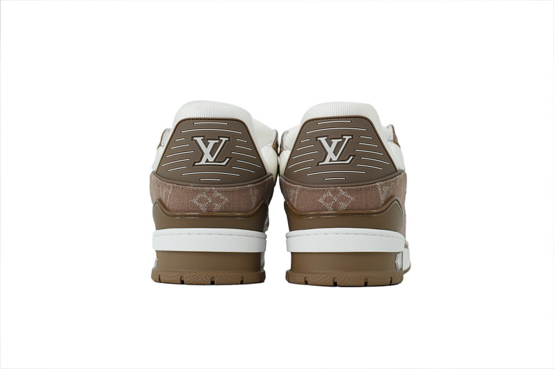 【FA5ET】棕色牛仔 路易威登 顶级芯片版LV休闲板鞋 Louis Vuitton Sneakers Brown