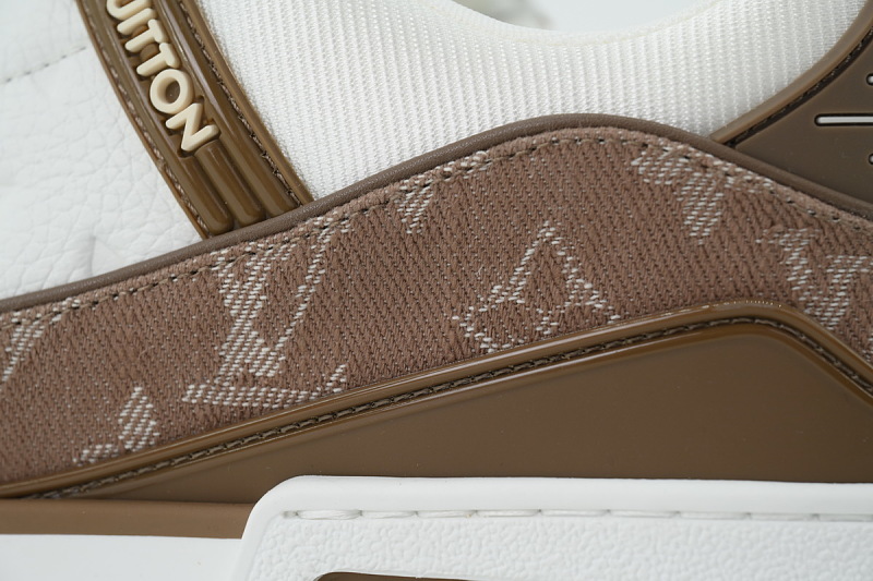 【FA5ET】棕色牛仔 路易威登 顶级芯片版LV休闲板鞋 Louis Vuitton Sneakers Brown