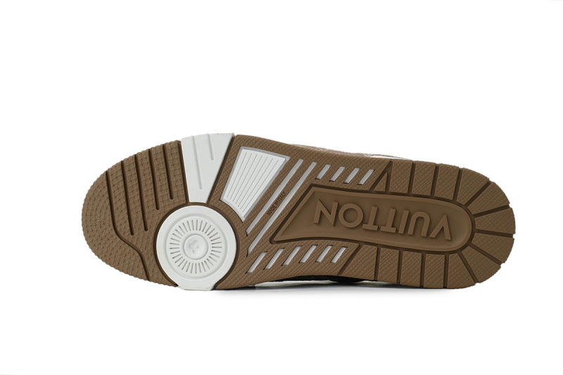 【FA5ET】棕色牛仔 路易威登 顶级芯片版LV休闲板鞋 Louis Vuitton Sneakers Brown