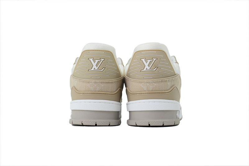 【FA5ET】杏色牛仔 路易威登 顶级芯片版LV休闲板鞋 Louis Vuitton Sneakers Apricot