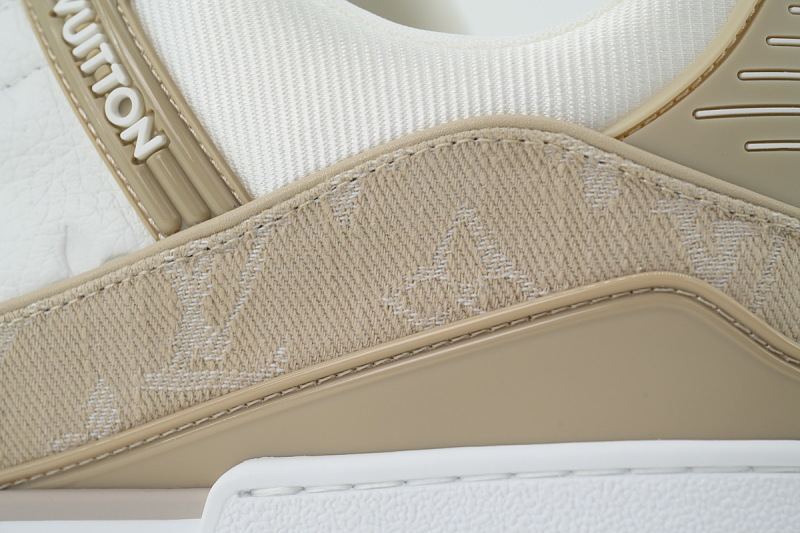 【FA5ET】杏色牛仔 路易威登 顶级芯片版LV休闲板鞋 Louis Vuitton Sneakers Apricot