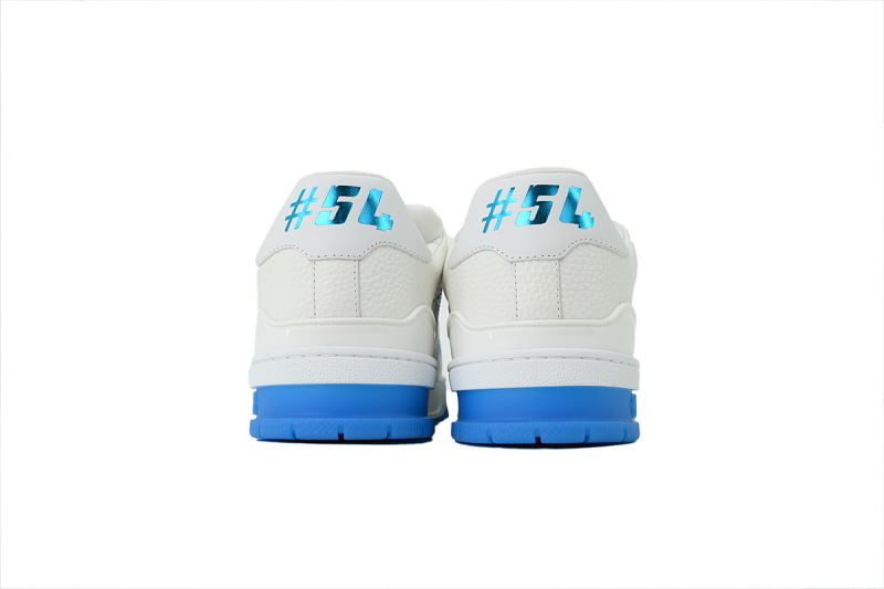 【FA5ET】白蓝铆钉 路易威登 顶级芯片版LV休闲板鞋 Louis Vuitton Sneakers White Blue
