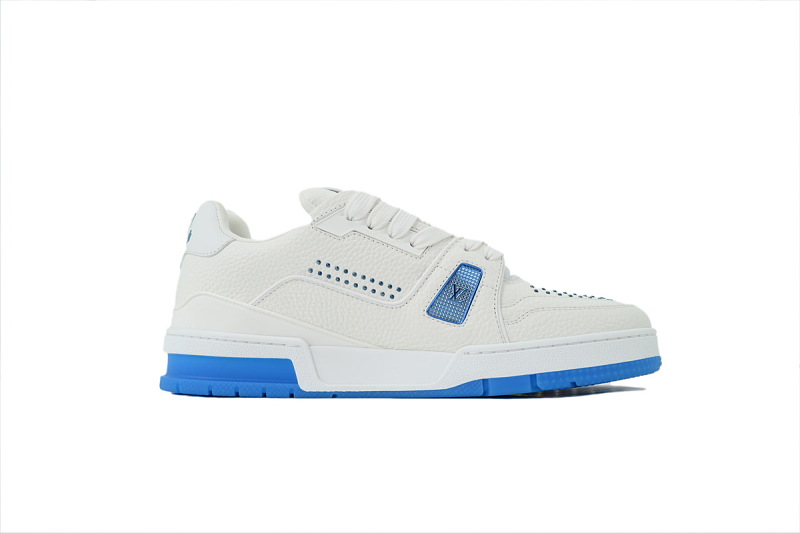 【FA5ET】白蓝铆钉 路易威登 顶级芯片版LV休闲板鞋 Louis Vuitton Sneakers White Blue