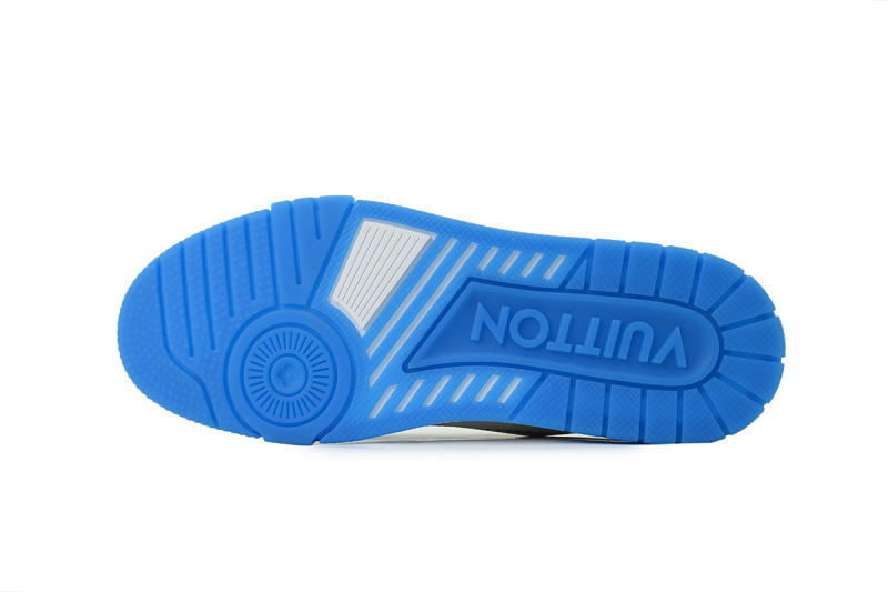 【FA5ET】白蓝铆钉 路易威登 顶级芯片版LV休闲板鞋 Louis Vuitton Sneakers White Blue