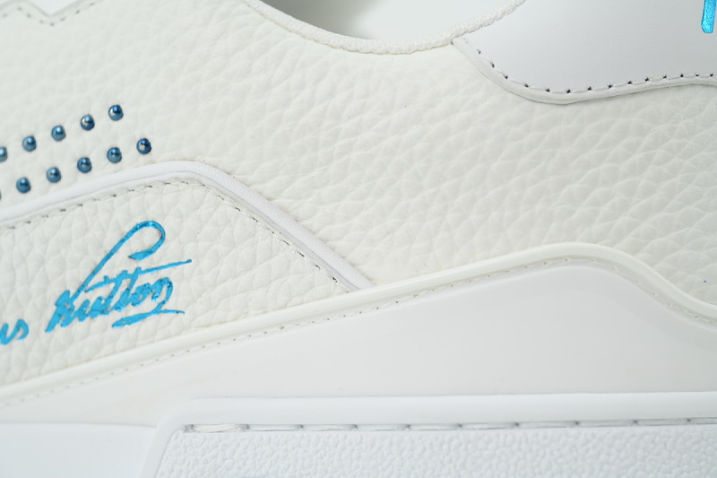 【FA5ET】白蓝铆钉 路易威登 顶级芯片版LV休闲板鞋 Louis Vuitton Sneakers White Blue