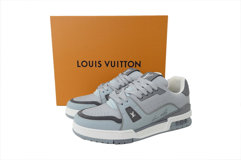 【FA5ET】灰水泥 路易威登 顶级芯片版LV休闲板鞋 Louis Vuitton Sneakers Gray