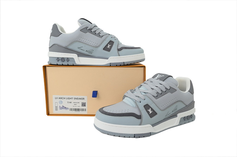 【FA5ET】灰水泥 路易威登 顶级芯片版LV休闲板鞋 Louis Vuitton Sneakers Gray