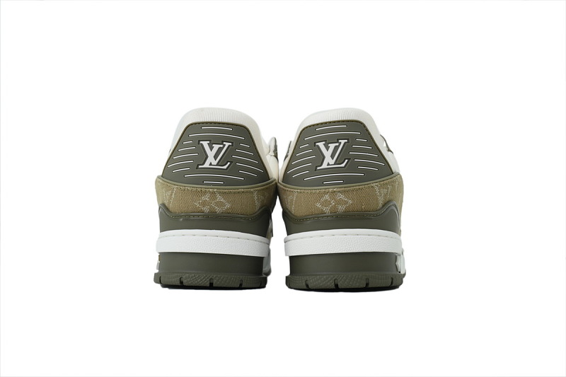 【FA5ET】军绿牛仔 路易威登 顶级芯片版LV休闲板鞋 Louis Vuitton Sneakers Green