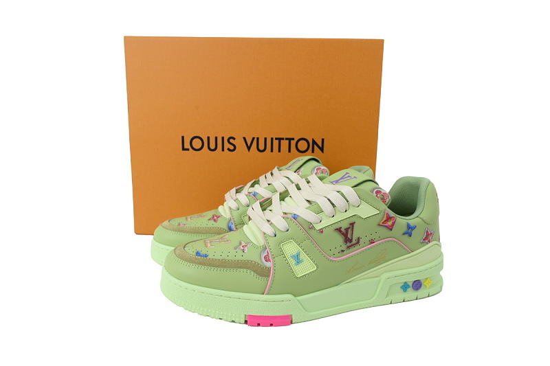 yupoo_294133_d0d66ed8.jpg 【FA5ET】绿色甜甜圈 路易威登 顶级芯片版LV休闲板鞋 Louis Vuitton Sneakers Green
