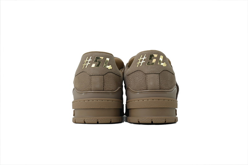 【FA5ET】54褐色 路易威登 顶级芯片版LV休闲板鞋 Louis Vuitton Sneakers Brown