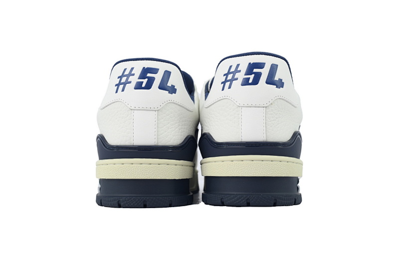【FA5ET】54白蓝 路易威登 顶级芯片版LV休闲板鞋 LOUIS VUITTON White Blue