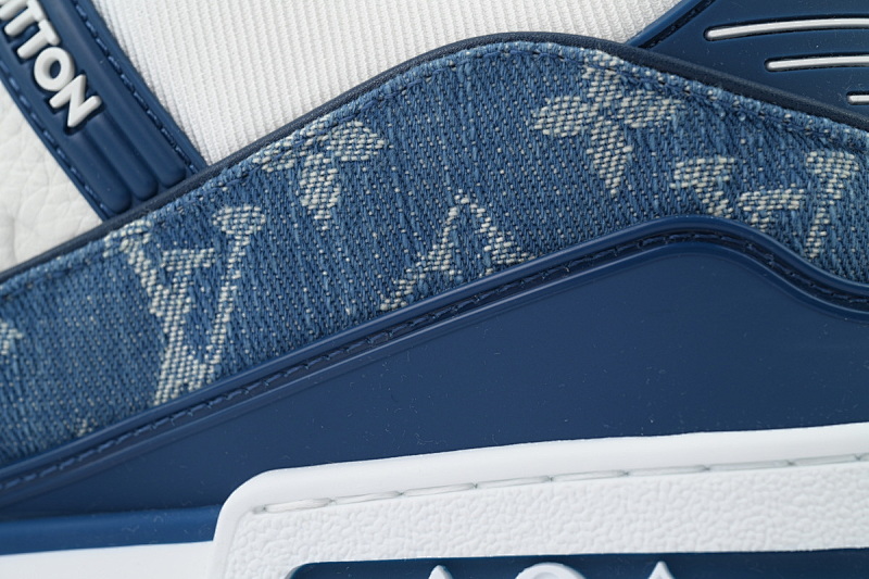 【FA5ET】蓝牛仔 路易威登 顶级芯片版LV休闲板鞋 LOUIS VUITTON Blue Jean