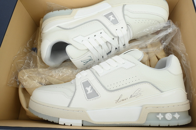 【FA5ET】白荔枝 路易威登 顶级芯片版LV休闲板鞋  LOUIS VUITTON White Lychee