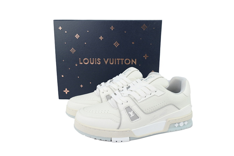 【FA5ET】白荔枝 路易威登 顶级芯片版LV休闲板鞋  LOUIS VUITTON White Lychee
