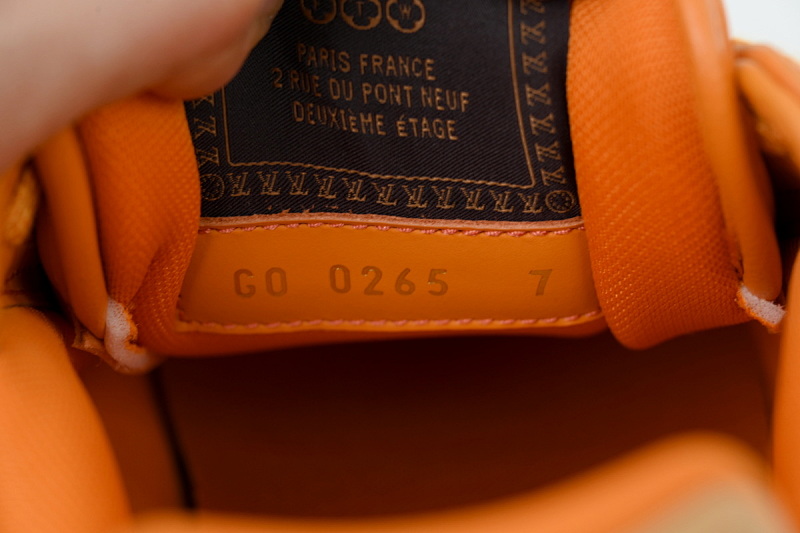 【DA5MB】橙色 路易威登 LV生活休闲阿甘鞋 LOUIS VUITTON x Nigo 联名款 Buttersoft FW25 圆头系带 低帮 Orange