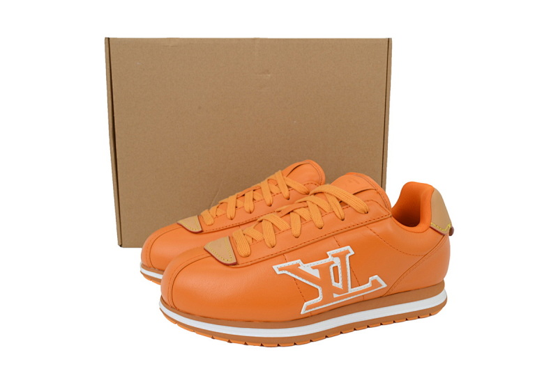 【DA5MB】橙色 路易威登 LV生活休闲阿甘鞋 LOUIS VUITTON x Nigo 联名款 Buttersoft FW25 圆头系带 低帮 Orange