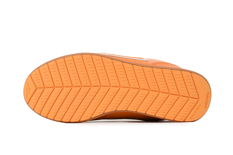 【DA5MB】橙色 路易威登 LV生活休闲阿甘鞋 LOUIS VUITTON x Nigo 联名款 Buttersoft FW25 圆头系带 低帮 Orange