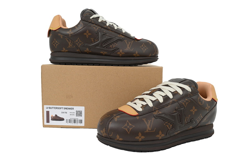 【DA5MB】老花 路易威登 LV生活休闲阿甘鞋 LOUIS VUITTON x Nigo 联名款 Buttersoft FW25 圆头系带 低帮 Presbyopia