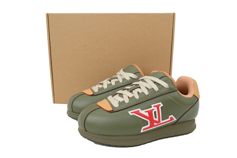 【DA5MB】绿色 路易威登 LV生活休闲阿甘鞋 LOUIS VUITTON x Nigo 联名款 Buttersoft FW25 圆头系带 低帮 Green