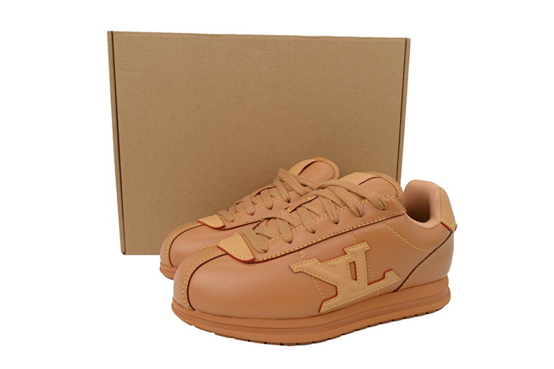 【DA5MB】棕色 路易威登 LV生活休闲阿甘鞋 LOUIS VUITTON x Nigo 联名款 Buttersoft FW25 圆头系带 低帮 Brown
