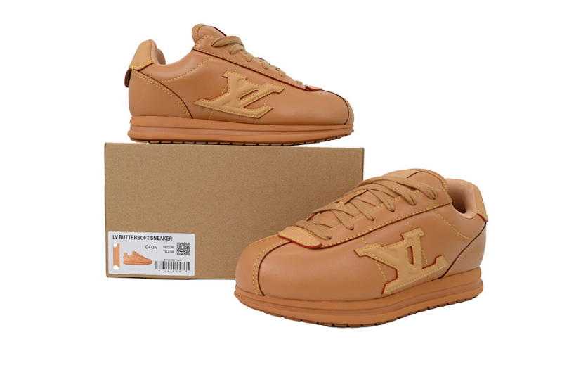 【DA5MB】棕色 路易威登 LV生活休闲阿甘鞋 LOUIS VUITTON x Nigo 联名款 Buttersoft FW25 圆头系带 低帮 Brown