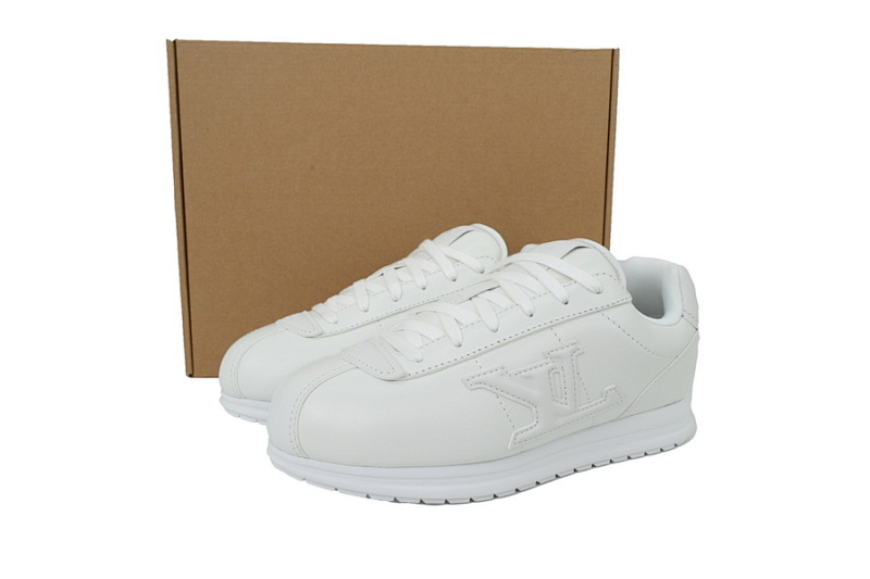 【DA5MB】白色 路易威登 LV生活休闲阿甘鞋 LOUIS VUITTON x Nigo 联名款 Buttersoft FW25 圆头系带 低帮 White