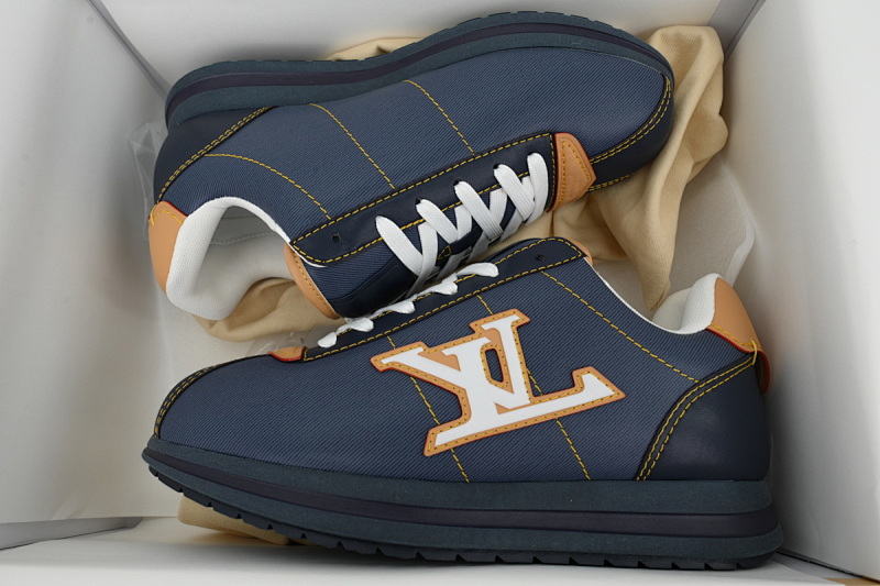 【DA7ET】藏蓝 路易威登 LV生活休闲阿甘鞋 LOUIS VUITTON x Nigo 联名款 Buttersoft FW25 圆头系带 低帮 Navy Blue