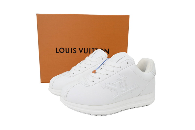【DA7ET】全白 路易威登 LV生活休闲阿甘鞋 LOUIS VUITTON x Nigo 联名款 Buttersoft FW25 圆头系带 低帮 All White