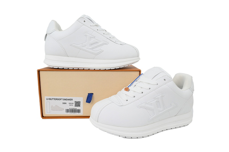 【DA7ET】全白 路易威登 LV生活休闲阿甘鞋 LOUIS VUITTON x Nigo 联名款 Buttersoft FW25 圆头系带 低帮 All White