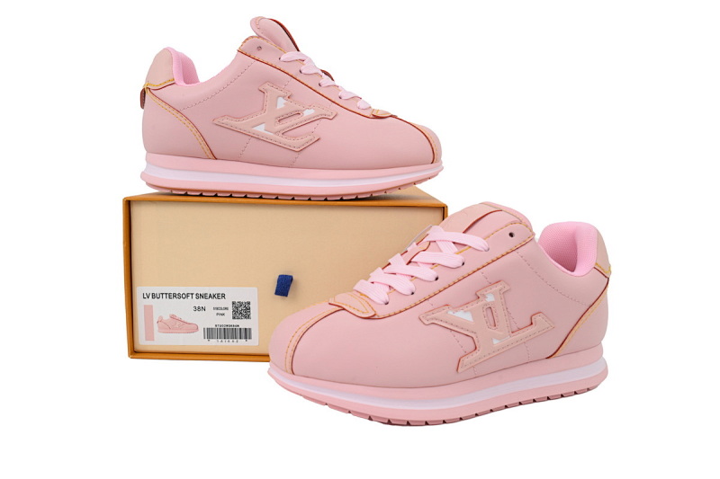 【DA7ET】粉皮 路易威登 LV生活休闲阿甘鞋 LOUIS VUITTON x Nigo 联名款 Buttersoft FW25 圆头系带 低帮 Starch Sheet