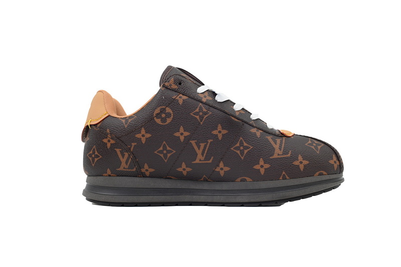 【DA7ET】咖色老花 路易威登 LV生活休闲阿甘鞋 LOUIS VUITTON x Nigo 联名款 Buttersoft FW25 圆头系带 低帮 Coffee colored Old Flowe