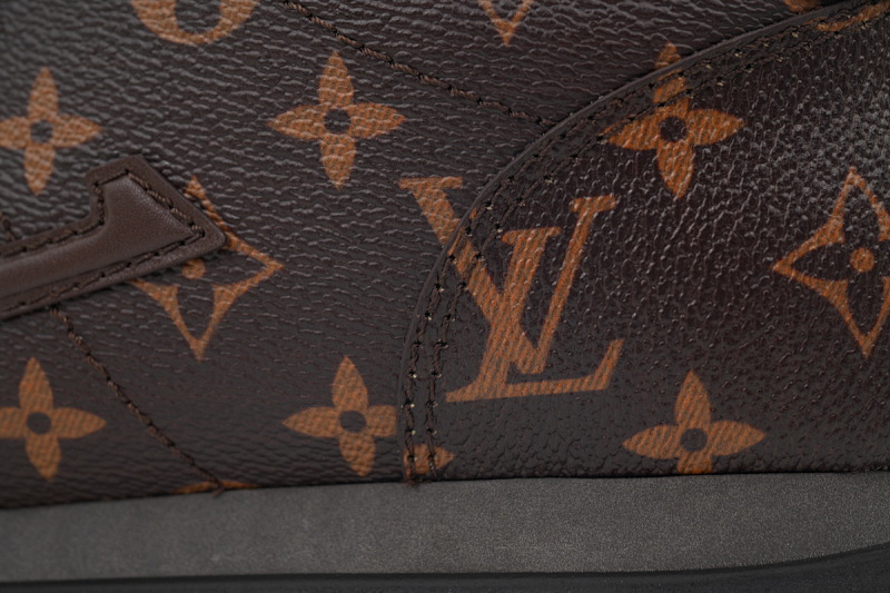 【DA7ET】咖色老花 路易威登 LV生活休闲阿甘鞋 LOUIS VUITTON x Nigo 联名款 Buttersoft FW25 圆头系带 低帮 Coffee colored Old Flowe
