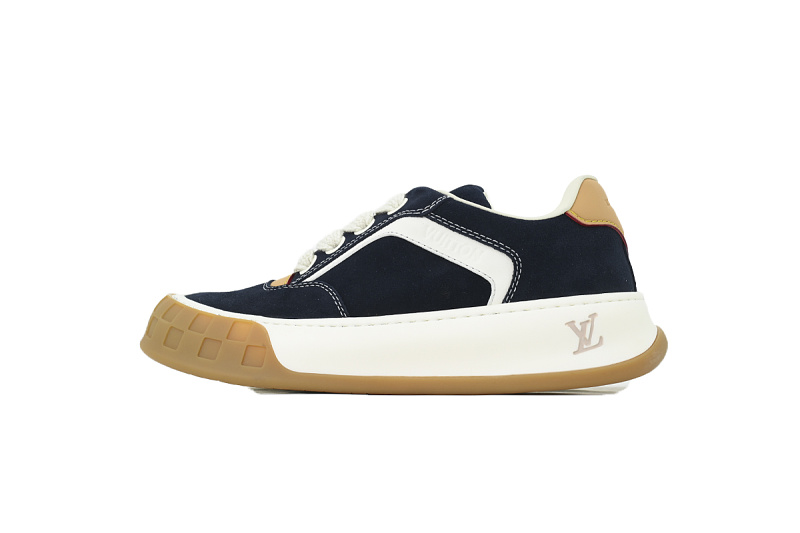 【DA0AP】深蓝 路易威登 圆头系带板鞋 LOUIS VUITTON Dark Blue