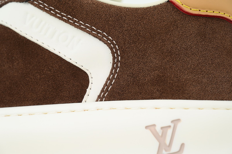 【DA0AP】咖色 路易威登 圆头系带板鞋 LOUIS VUITTON Brown