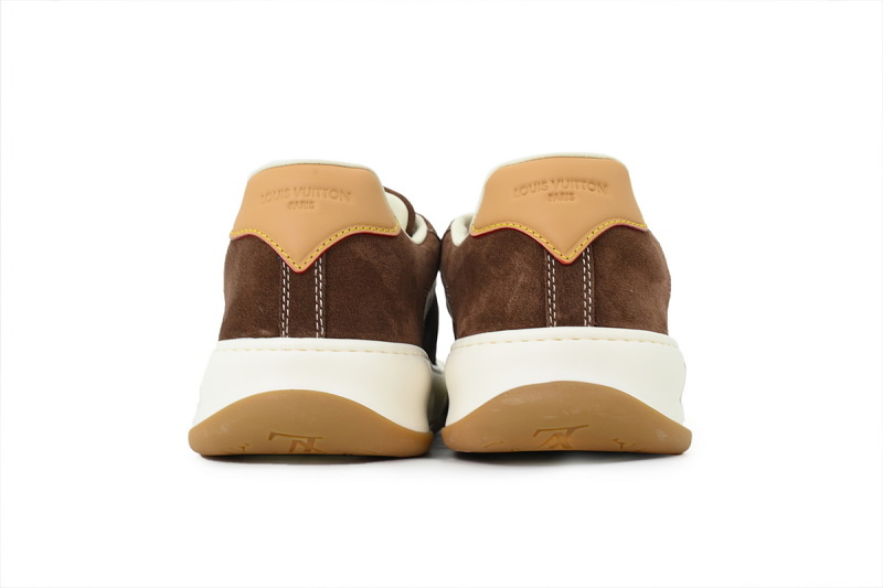 【DA0AP】咖色 路易威登 圆头系带板鞋 LOUIS VUITTON Brown