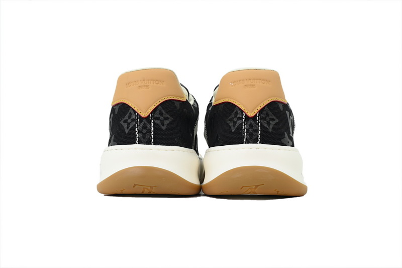 【DA0AP】黑色印花 路易威登 圆头系带板鞋 LOUIS VUITTON Black