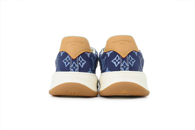 【DA0AP】蓝色印花 路易威登 圆头系带板鞋 LOUIS VUITTON Blue