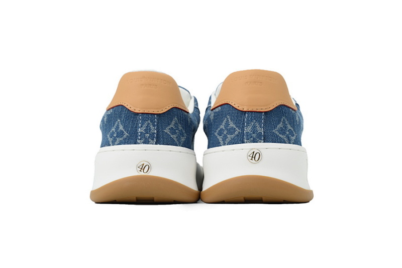 【DA0AP】牛仔印花 路易威登 圆头系带板鞋 LOUIS VUITTON Denim Print