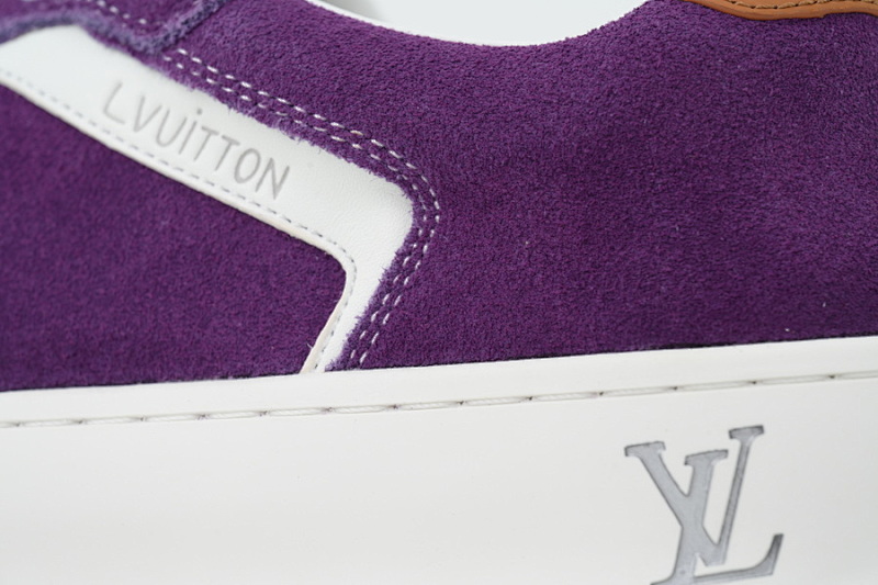 【DA0AP】紫色 路易威登 圆头系带板鞋 LOUIS VUITTON Purple