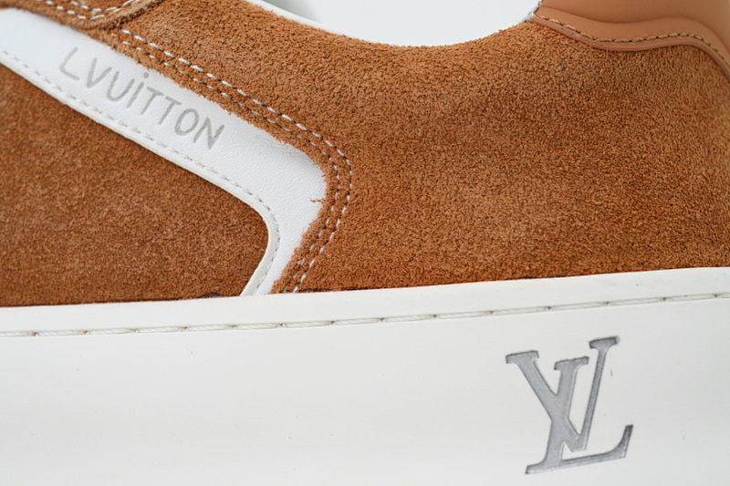 【DA0AP】棕色 路易威登 圆头系带板鞋 LOUIS VUITTON Brown