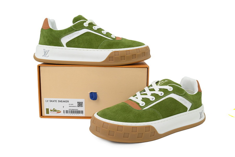 【DA0AP】绿色 路易威登 圆头系带板鞋 LOUIS VUITTON Green