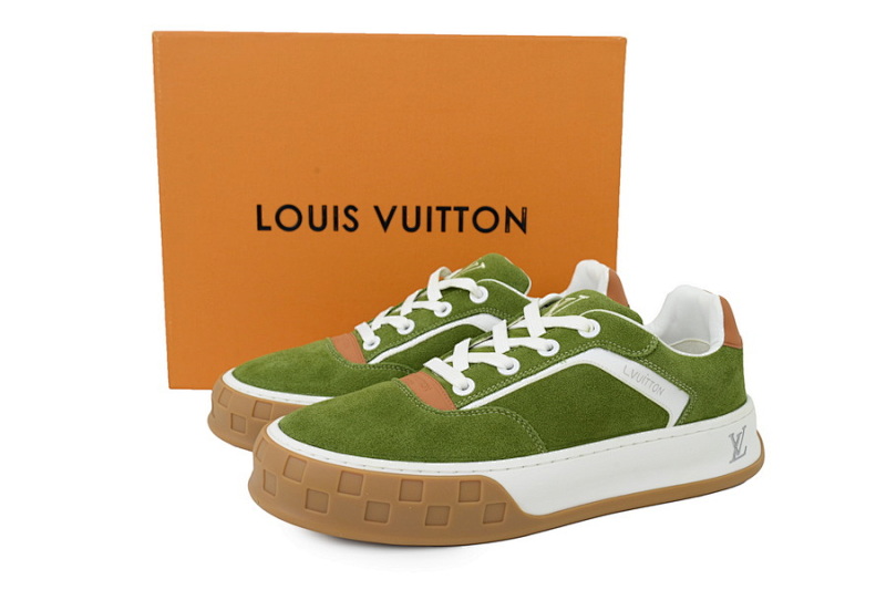 【DA0AP】绿色 路易威登 圆头系带板鞋 LOUIS VUITTON Green
