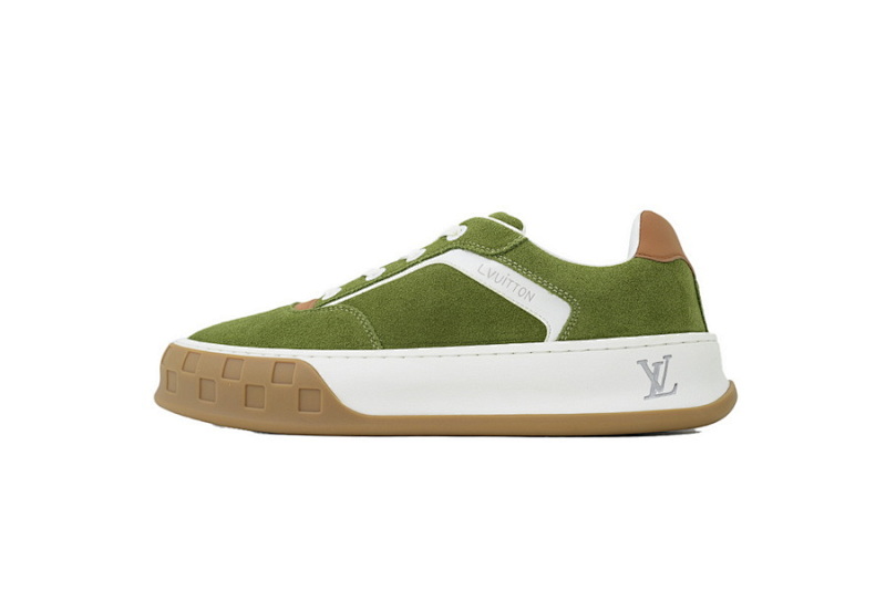 【DA0AP】绿色 路易威登 圆头系带板鞋 LOUIS VUITTON Green