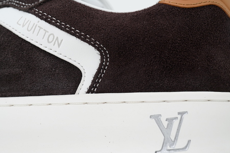 【DA0AP】黑棕 路易威登 圆头系带板鞋  LOUIS VUITTON Brown