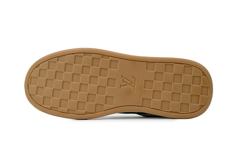 【DA0AP】黑棕 路易威登 圆头系带板鞋  LOUIS VUITTON Brown