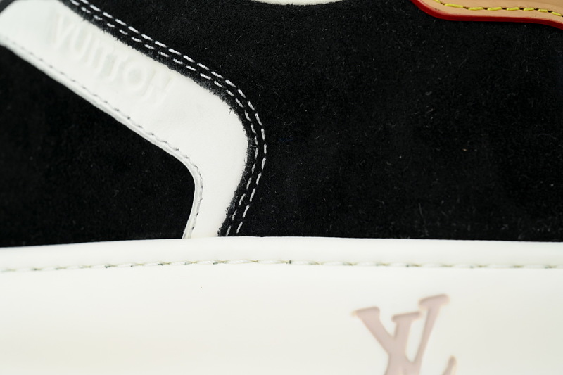 【DA0AP】黑色 路易威登 圆头系带板鞋 LOUIS VUITTON Black