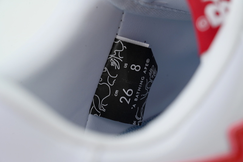 【AD1BP】白红刺绣 跑量款芭比猿猴低帮板鞋 OZXSHM309911R A Bathing Ape white red